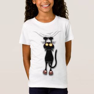 T-Shirt Chat drôle Personnage Grattant Tissu