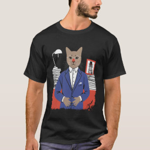 T-shirt Chat Drôle Portant Un Entrepreneur Homme D'Affaire