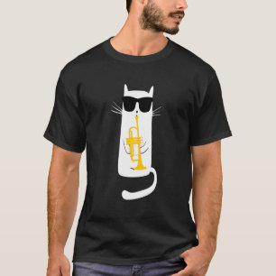 T-shirt Chat drôle Porter des lunettes de soleil Jouer de 