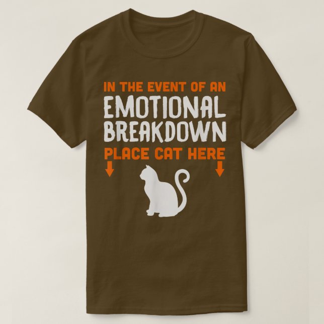 T-shirt Chat Drôle Pour Les Addicateurs De Chat Plan D'Urg (Design devant)