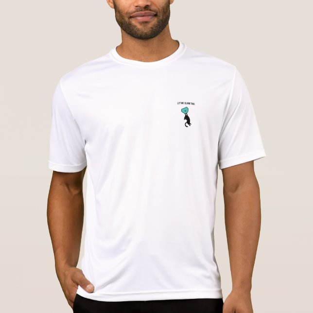 T-shirt Chat drôle qui grimpe attrape l'escalade (Devant)