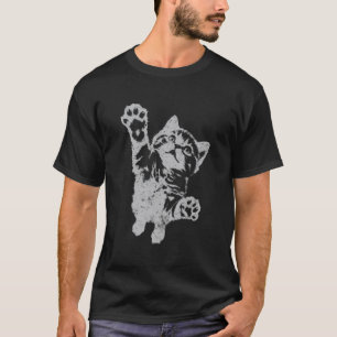 T-shirt Chat Drôle Qui Saute De Manière Ridicule, Effet Di