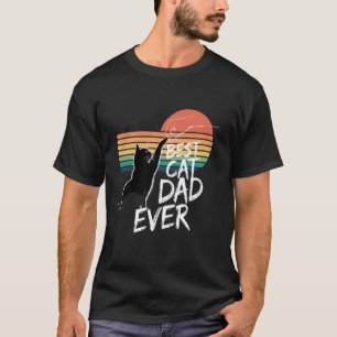 T-shirt Chat Drôle Rétro Papa Vintage Bump Poing Meilleur