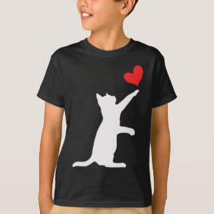 T-shirt Chat drôle Saint Valentin Cœur mignon Amoureux des