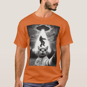 T-shirt Chat drôle Sie Alien volant UFO enlève Cryptid g
