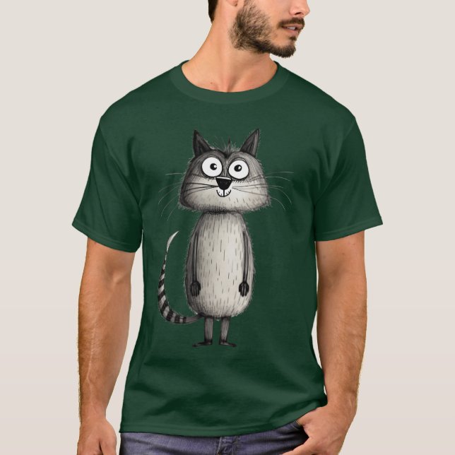 T-shirt Chat drôle vintage (Devant)