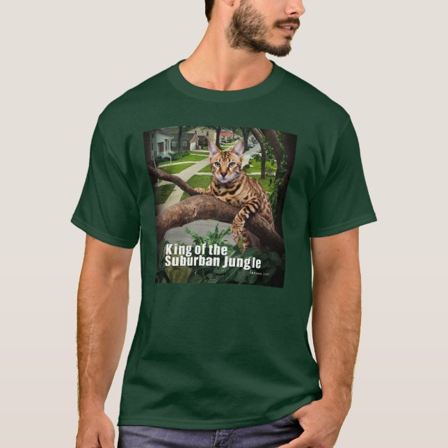 T-shirt Chat du Bengale : Roi de la jungle des banlieues (Devant)