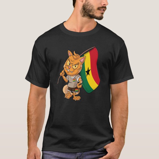 T-shirt Chat du fan du Ghana (Devant)