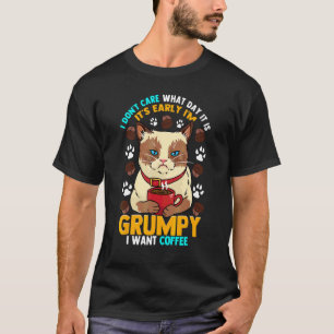 T-shirt Chat du matin grumeux avant le café du matin