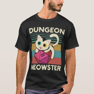 T-shirt Chat Dungeon Meowster Vintage
