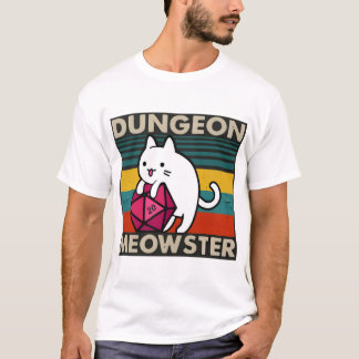 T-shirt Chat Dungeon Meowster Vintage (2)