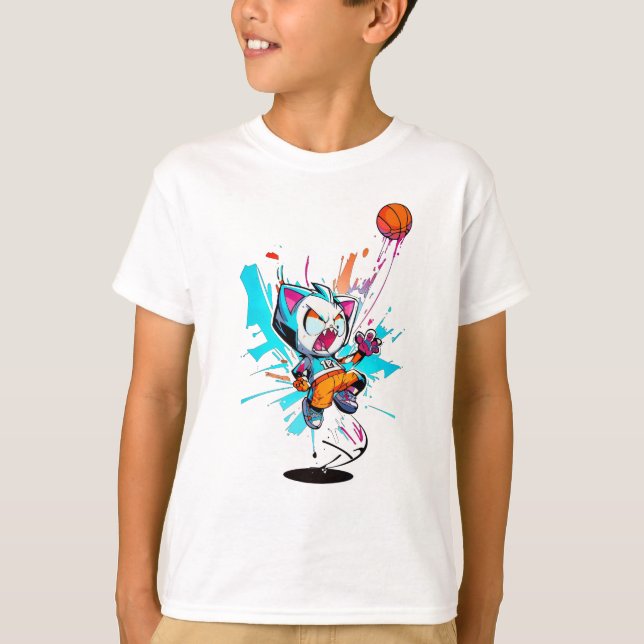 T-shirt "Chat Dunk Slam" (Devant)