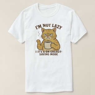 T-shirt Chat Économiseur d'Énergie