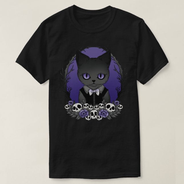 T-shirt chat éffrayant (Design devant)