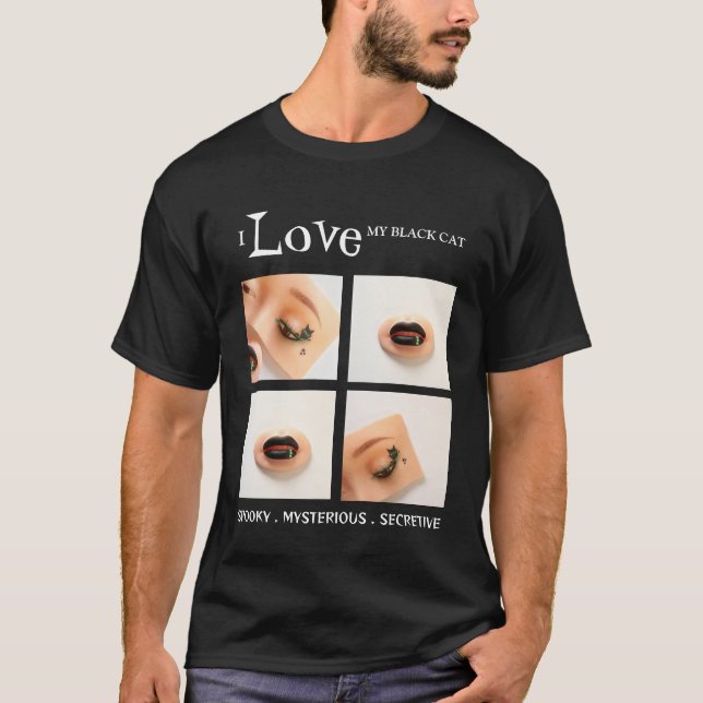 T-shirt Chat Effrayant Hommes (Devant)