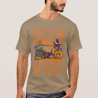 T-shirt Chat éffrayant Kitten Halloween chat Chausie chat