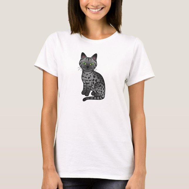 T-shirt Chat Egyptian Mau fumée (Devant)