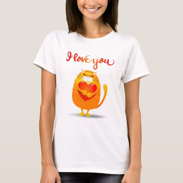 T-shirt Chat en amour (Devant)