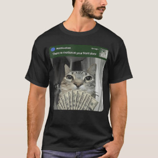 T-shirt Chat en anneau avec garçon de mème en mouvement