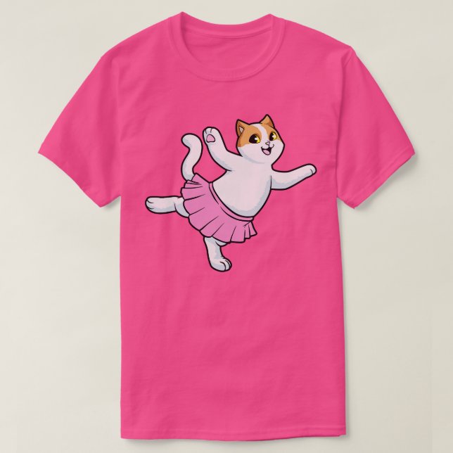 T-shirt Chat en Ballerine au Ballet (Design devant)