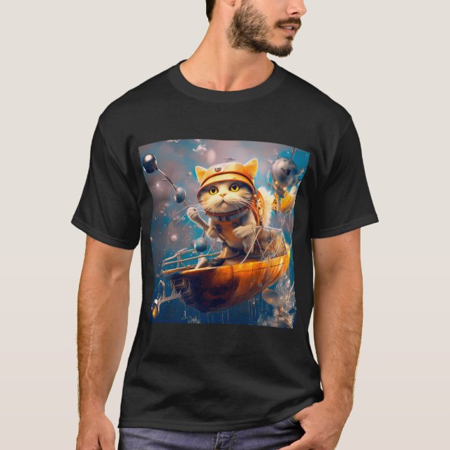 T-shirt Chat en bateau (Devant)