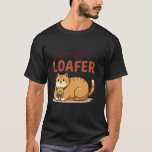 T-shirt Chat en boule drôle Pose de pain Félin mignon Amou