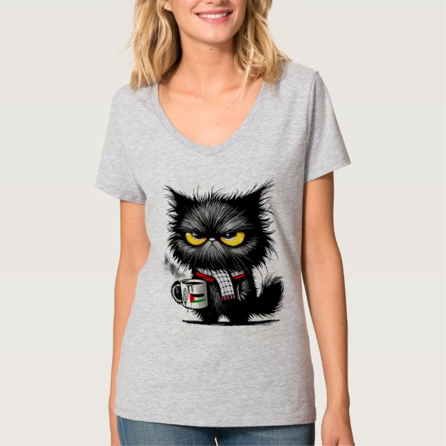 T-shirt chat en colère (Devant)