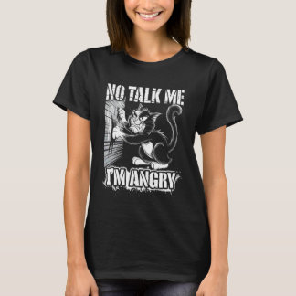 T-shirt Chat en colère Humeur Humour Sarcastique Amateur d