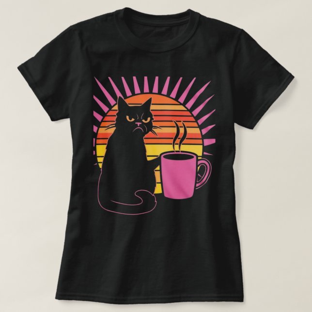 T-shirt Chat en colère Joe 2 blk Femmes (Design devant)