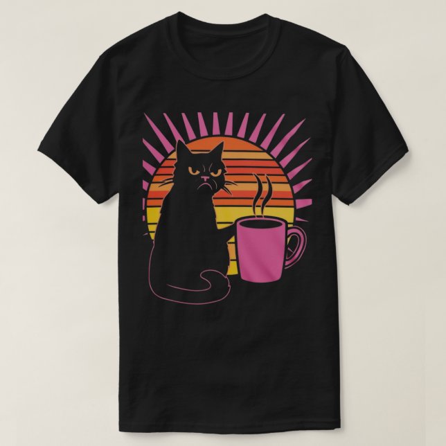 T-shirt Chat en colère Joe 2 blk Mens (Design devant)
