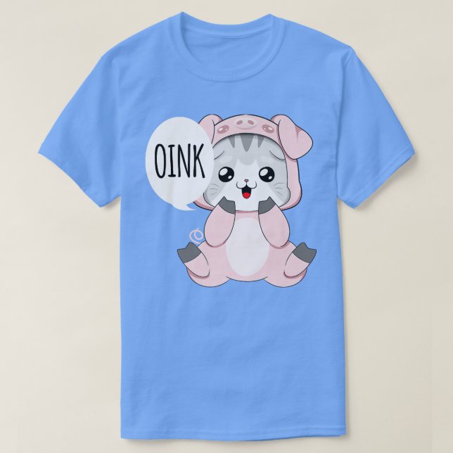 T-shirt Chat En Costume De Cochon Premium (Design devant)