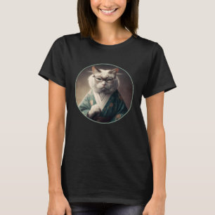 T-shirt Chat en Kimono Karate Japonais