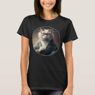 T-shirt Chat en Kimono Karate Japonais