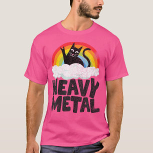 T-shirt Chat en métal lourd Arc-en-ciel Retro Enfants Goth