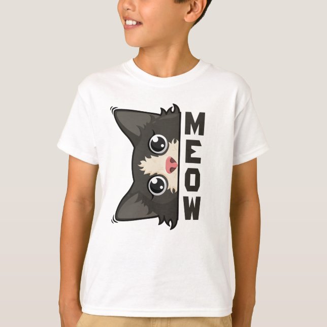 T-shirt Chat en smoking drôle regarde Pun (Devant)