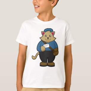 T-shirt Chat en tant que Postman avec Enveloppe & Sac