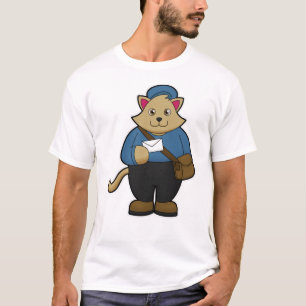 T-shirt Chat en tant que Postman avec Enveloppe & Sac