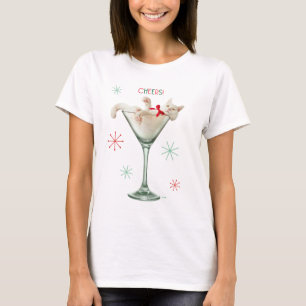 T-shirt Chat en verre Martini