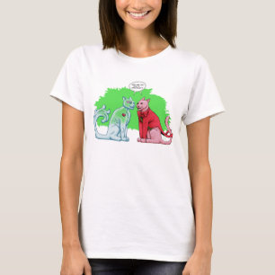 T-shirt Chat en verre rose Kitten Terre des Narcissistes O