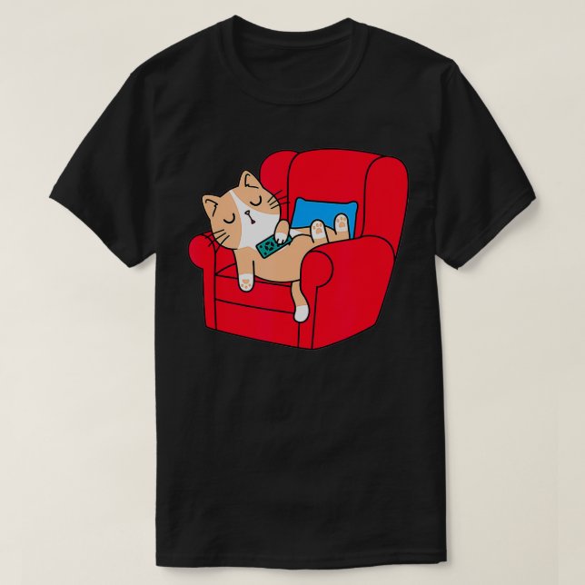 T-shirt Chat endormi Chat paresseux Chat mignon Période de (Design devant)
