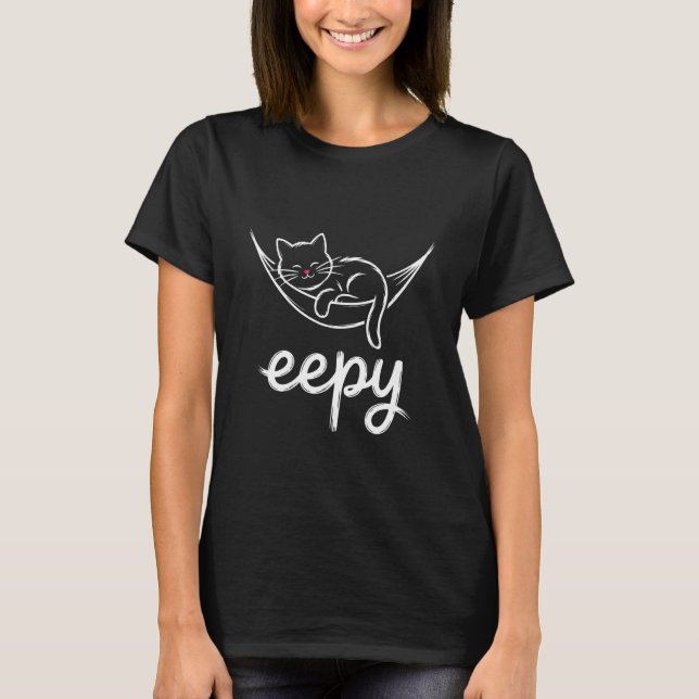 T-shirt Chat endormi drôle mème de chat endormi (Devant)