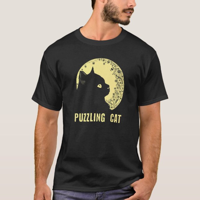 T-shirt Chat énigmatique  Chat  Humour Chaton Citations de (Devant)