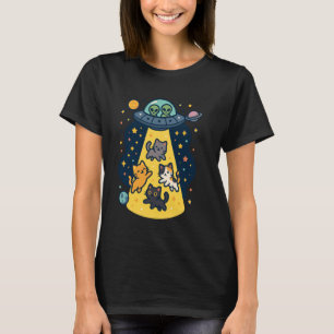 T-shirt Chat enlevé par des extraterrestres Drôle Le voyag
