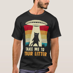 T-shirt Chat enlèvement d'alien OVNI Je veux croire OVNI