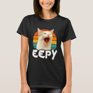 T-shirt Chat épeuré Mème Rétro Esthétique Coucher de solei