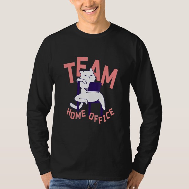 T-shirt Chat - Équipe Maison Bureau (Devant)
