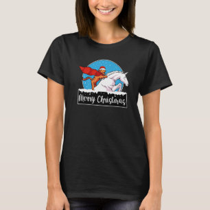 T-shirt Chat équitation Unicorne Noël Pyjama Cute Kitten S