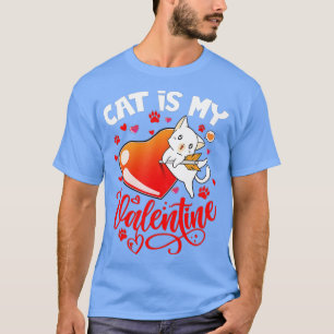 T-shirt Chat Est Mes Valentines Jour Coeur Kittens Drôle C