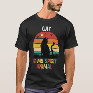 T-shirt Chat est mon animal spirituel Chat