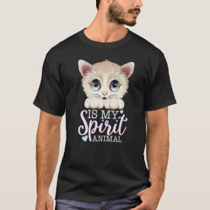 T-shirt Chat Est Mon Animal Spirituel I Chaton I Miaou I M